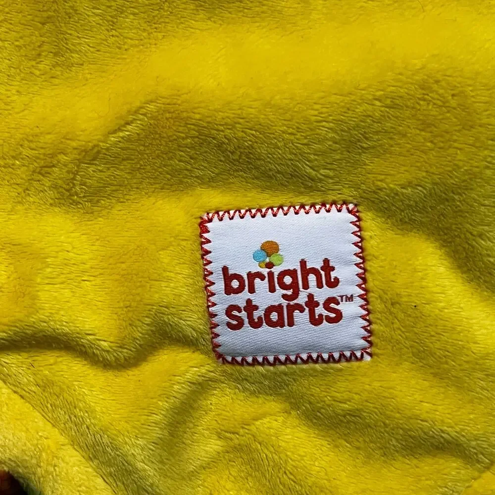 Bright Starts Taggies Baby Security‎ Blanket Lovey Yellow Colorful Circles